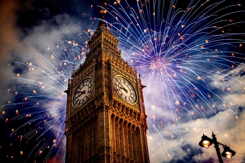 Big Ben at New Year's eve